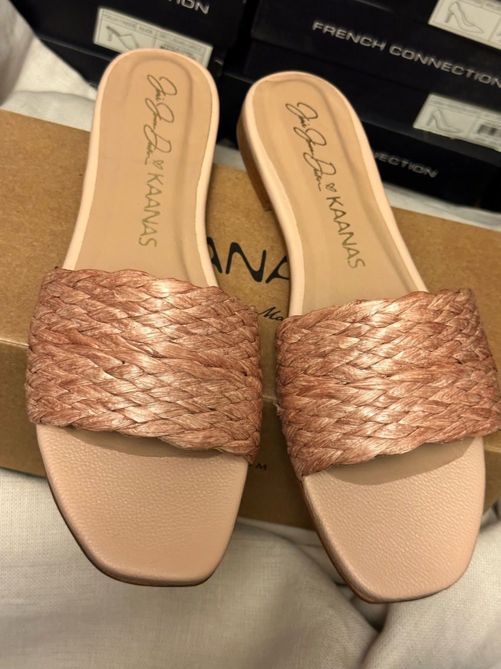 Kaanas x Jessie James Decker Key Largo Sandals in Rose Blush